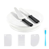 hvominxs revolving cake turntable for smooth frosting and even decorating