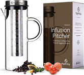 Hydracy cold brew pitcher with fine mesh for smooth at home coffee.