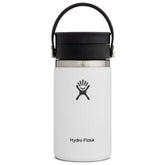 Hydro Flask 12oz wide-mouth bottle with Flex Sip Lid for leakproof sipping on the go.