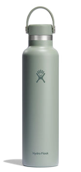 Hydro Flask 24 oz Standard Mouth Agave Green bottle keeps beverages cold or hot while traveling