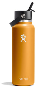 Hydro Flask 40 oz Fossil Brown bottle front view for all-day hydration.