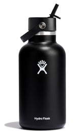 Hydro Flask 64oz wide-mouth bottle with handle for on-the-go hydration.