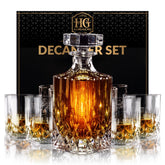 Hydro Gizmos whiskey decanter set with gift box for elegant gifting and display.