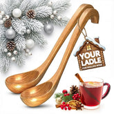 HYQO wooden ladle soup 108x28 inch for gentle cookware care