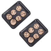 HYTK small baking sheet front view showing compact design for toaster ovens.