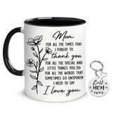 Hyturtle Mom 11oz mug with front design, ideal sentimental gift for mom