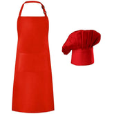 Hyzrz Chef Apron Set front view, durable and easy-care for everyday cooking tasks.