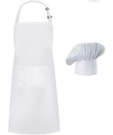 Hyzrz Chef Apron Set white with large front pockets for easy tool access