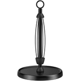 HZE black paper towel holder top view showing sturdy design for one-handed tearing