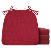 IASEAHK red chair cushions set of 4, top view, comfortable padding