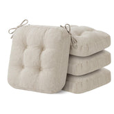 IASEAHK tufted memory foam cushion adds plush dining comfort.