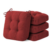 IASEAHK dining chair cushion red top view for meals and comfort