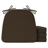 IASEAHK dining chair cushions in brown provide firm support for comfortable dining.