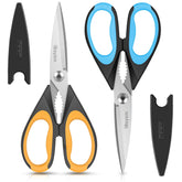 iBayam 2-pack kitchen scissors with 9-inch blades for multipurpose cutting