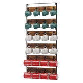 IBUYKE wall-mount mug rack set of 3 keeps mugs organized and reachable.