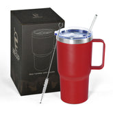 Icesip 20oz tumbler with handle showing ergonomic grip for on-the-go hydration.