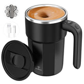 ICOECO self-stirring mug 12oz showing compact, spill-free design for office coffee.
