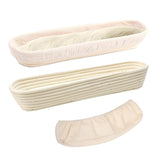 Ifory Banneton 15-inch baguette basket with natural rattan weave for shaping authentic home loaves.