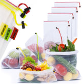 iFUMOR 15-pack produce bags for safe, reusable food storage.