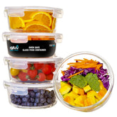 Igluu Meal Prep round glass containers, five-pack, for organized meals and durable storage
