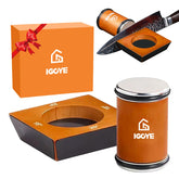 IGOYE rolling knife sharpener base showing stable sharpening setup