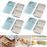 IGRARK Grab and Go two-compartment container with secure lid for leak-free meals.