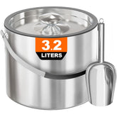 iHoo insulated ice bucket with double-wall design stays cold longer for beverages