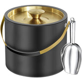 iHoo modern insulated ice bucket with black lid for stylish parties and easy serving