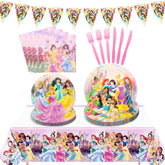 IIDEA 9-inch princess plates for sturdy meals at kids' parties.