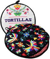 TWO SIDED!Tortilla Warmer, Size 11” Insulated and Microwaveable, Fabric Pouch Keeps Them Warm for up to One Hour! Perfec
