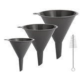 HAYAWEY Plastic Kitchen Funnel Set of 3 – BPA Free, Multi-Use Funnels for Kitchen, Lab & Auto