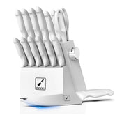Imarku 14-piece knife set block with premium blades for precise slicing.