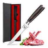 Imarku boning knife 6-inch narrow blade close-up for precise close-to-bone cutting.