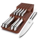 imarku knife set block on counter shows durable construction for everyday cooking