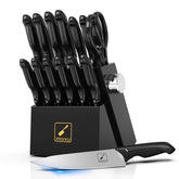 imarku knife set block with built-in sharpener showing organized blades and safety storage