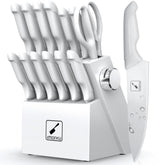 imarku knife set in a wooden block for organized, efficient kitchen prep