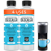 Impresa Descaler 2-Pack bottles displayed for easy, effective coffee machine cleaning.