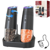 Indelala gravity electric grinder base enables effortless seasoning with one-handed use.