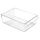 InterDesign Linus fridge bin with handle for quick, organized fridge access.