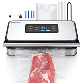 Inkbird vacuum sealer front view with precise control panel.