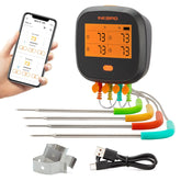 Inkbird WiFi Meat Thermometer with 4 probes for precise grill monitoring.