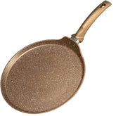 Innerwell 11 inch granite-coated crepe pan top view, nonstick release