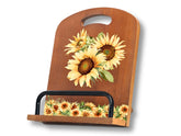 InnoBeta Sunflower cookbook stand on counter keeps recipes at eye level.