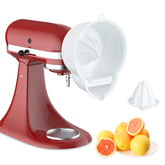 InnoMoon juicer attachment on KitchenAid hub enabling easy mixer attachment and juicing