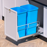 Insputer dual pull-out under-cabinet trash can with soft-close slides for quiet kitchen use