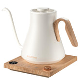INTASTING electric kettle with gooseneck spout for precise pours ideal for pour-over coffee.