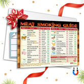 Intel Kitchen meat smoking magnet 47-meats guide for quick reference during cooks.