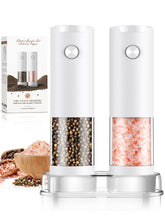 ioion electric salt and pepper grinder with led light for precise seasoning at night