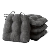 IPYNBAP dining chair cushions four-pack on chairs for daily comfort.