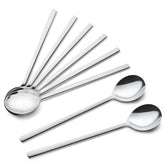 IQCWOOD 8 piece Korean spoon set shown for stylish daily dining and soups